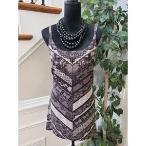 CAbi Womens Black Monaco Lace Floral 100% Polyester Sleeveless Cami Top Blouse M